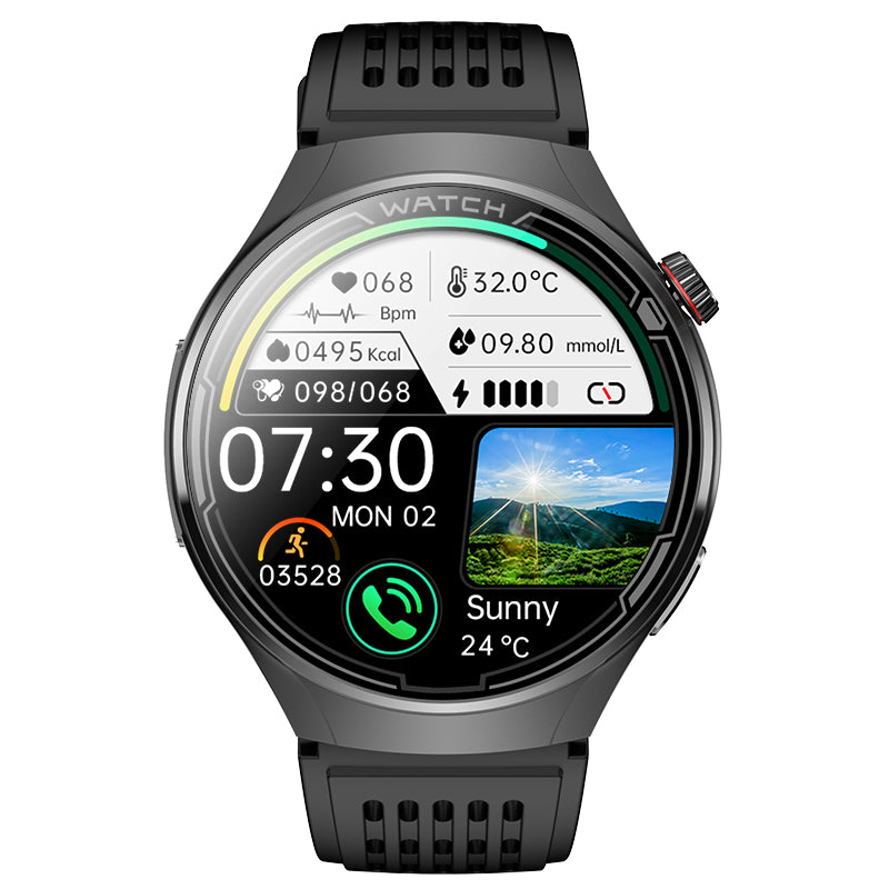 Rollme Hero M5 Ultra- Health Smartwatch with CES Sleep Aid,  Massage,  ECG and Blood Glucose