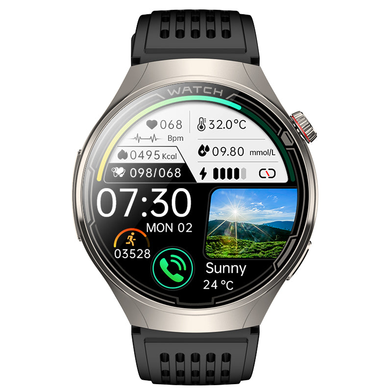 Rollme Hero M5 Ultra- Health Smartwatch with CES Sleep Aid,  Massage,  ECG and Blood Glucose