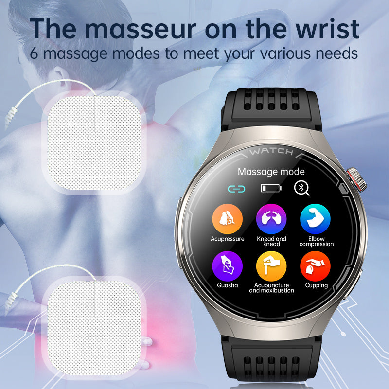 Rollme Hero M5 Ultra- Health Smartwatch with CES Sleep Aid,  Massage,  ECG and Blood Glucose